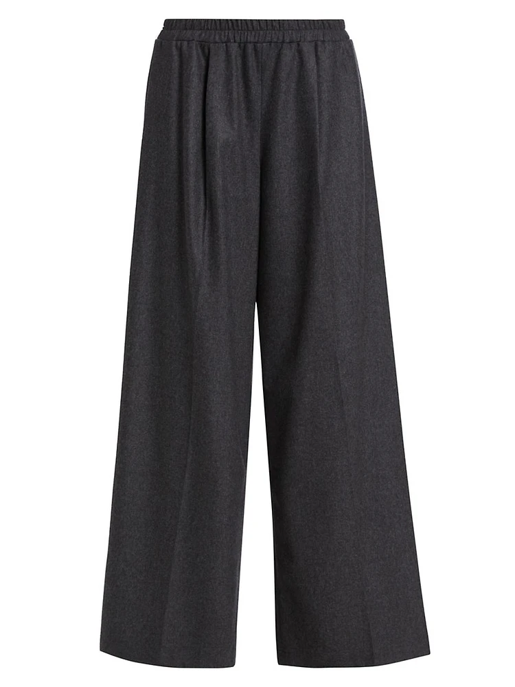 Eva Wool-Blend Wide-Leg Pants