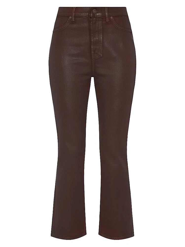 Kick High-Waist Slim-Fit Coated Jeans