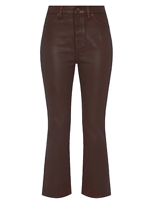 Kick High-Waist Slim-Fit Coated Jeans