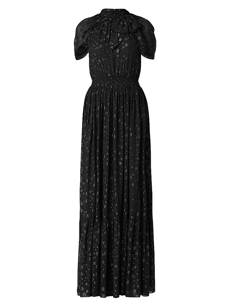 Misha Polka Dot Chiffon Dress