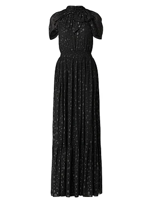 Misha Polka Dot Chiffon Dress