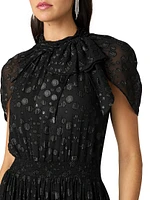 Misha Polka Dot Chiffon Dress