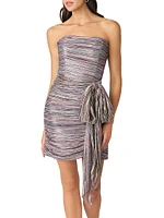 Sana Pleated Chiffon Minidress