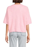 Belli Brushed Cashmere Short-Sleeve Sweater