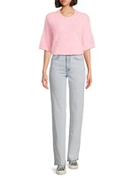 Belli Brushed Cashmere Short-Sleeve Sweater