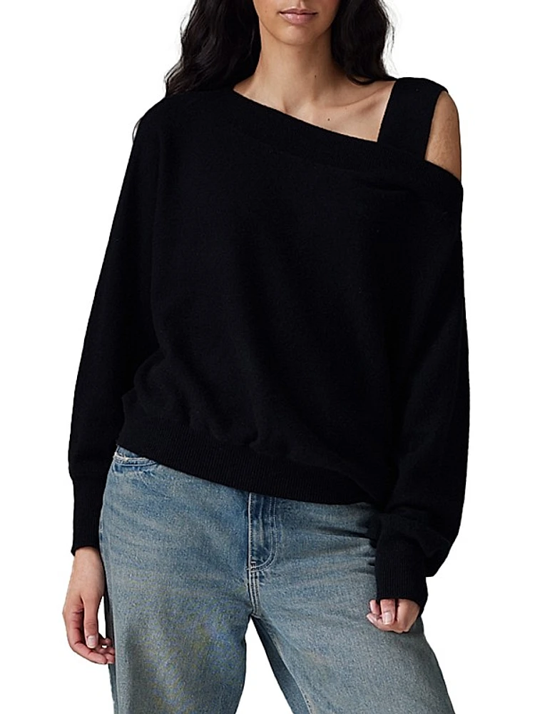 Margot Boatneck Off-The-Shoulder Sweater