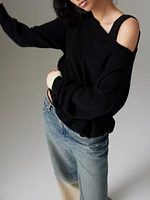 Margot Boatneck Off-The-Shoulder Sweater