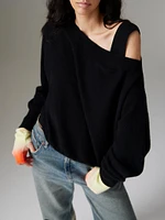 Margot Boatneck Off-The-Shoulder Sweater