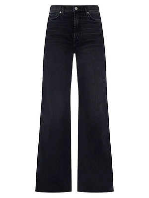 Lotta Mid-Rise Stretch Wide-Leg Jeans