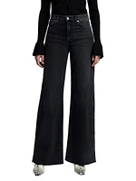 Lotta Mid-Rise Stretch Wide-Leg Jeans