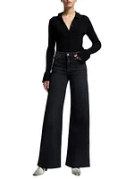 Lotta Mid-Rise Stretch Wide-Leg Jeans