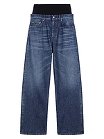 Afoso Denim Double-Waist Jeans