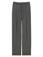 90's Pants Striped Wool and Cashmere Flannel