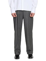 90's Pants Striped Wool and Cashmere Flannel