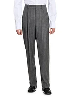 90's Pants Striped Wool and Cashmere Flannel