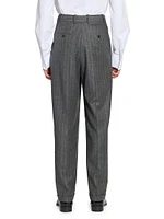 90's Pants Striped Wool and Cashmere Flannel