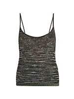 Metallic Knit Scoopneck Tank