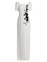 Floral Appliqué Gown