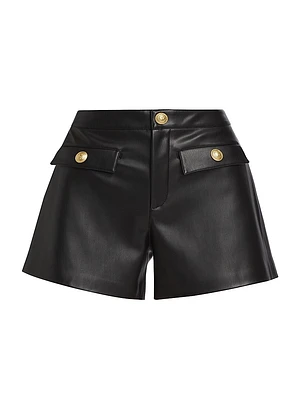 Dionne Faux-Leather Shorts