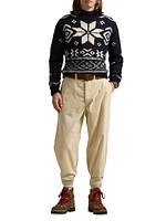 Snowflake Wool Turtleneck Sweater