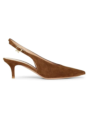 G95538 Camoscio Robbie 55MM Suede Slingback Pumps