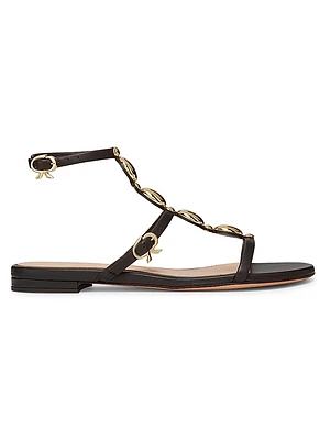 Embellished Leather Sandals