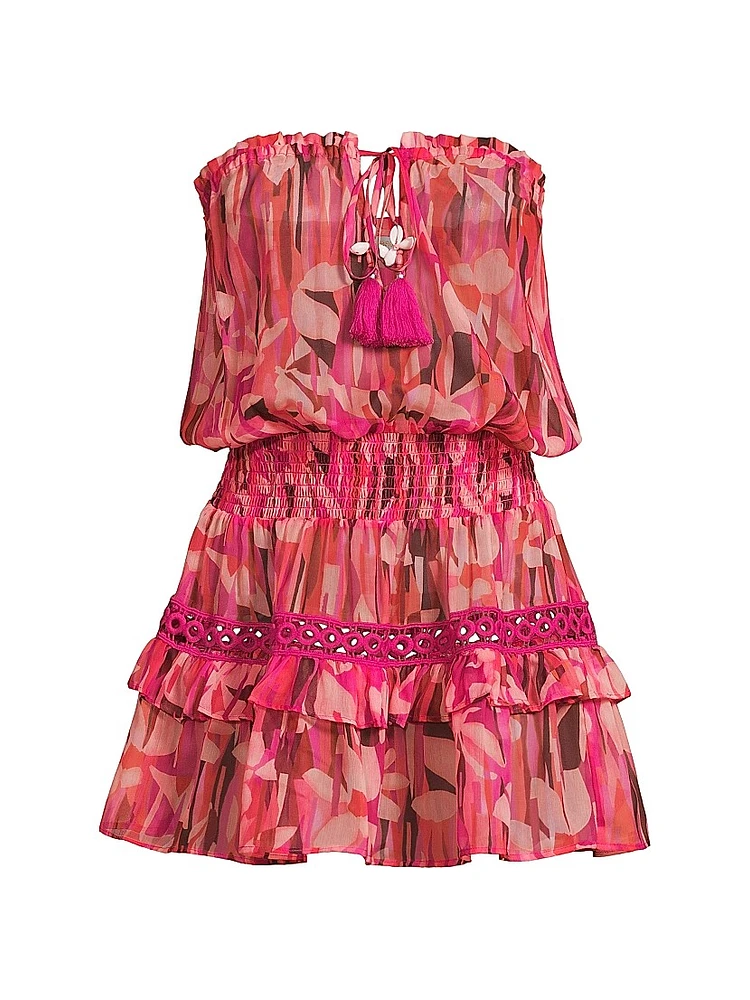 Jaliyah Floral Strapless Minidress