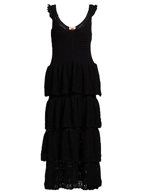 Crochet Sleeveless Midi-Dress