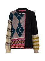 Hutton Patchwork Crewneck Sweater