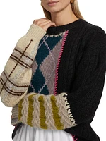 Hutton Patchwork Crewneck Sweater