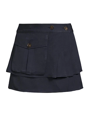 Oskar Layered Cargo Miniskirt