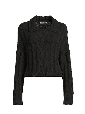 Branca Cable-Knit Cotton Pullover
