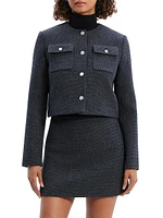 Button-Front Crop Jacket