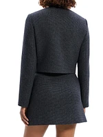 Button-Front Crop Jacket