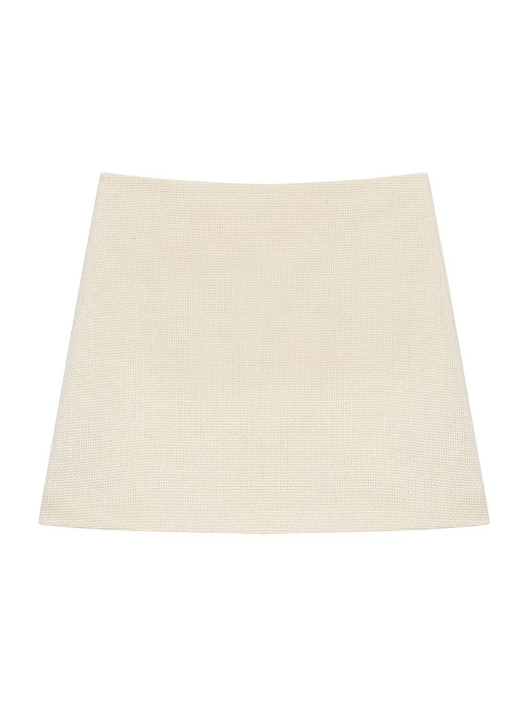 Plush Tweed Miniskirt