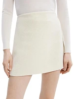 Plush Tweed Miniskirt