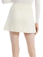Plush Tweed Miniskirt