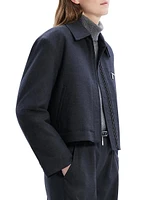 Crop A-Line Wool-Blend Jacket