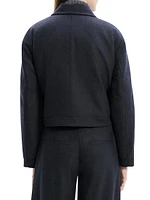 Crop A-Line Wool-Blend Jacket