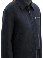 Crop A-Line Wool-Blend Jacket