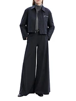 Crop A-Line Wool-Blend Jacket