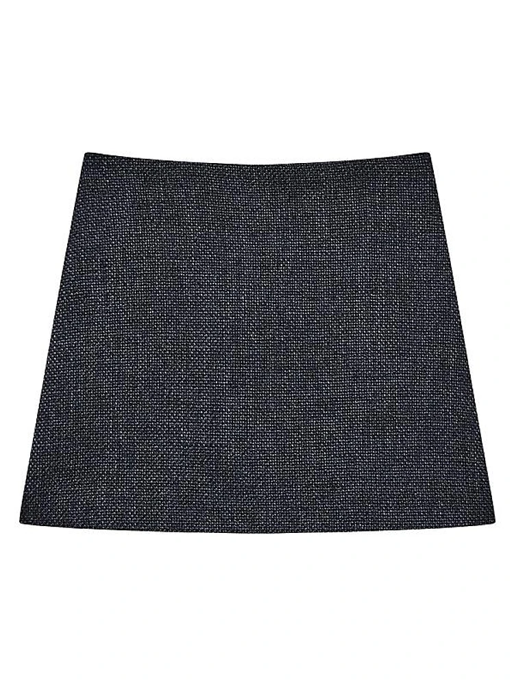 Plush Tweed Miniskirt