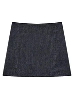 Plush Tweed Miniskirt