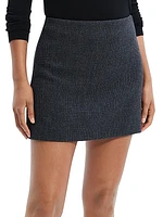 Plush Tweed Miniskirt