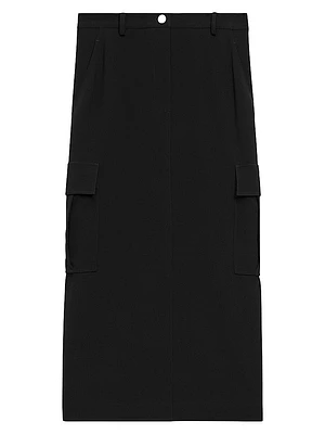 Relaxed Cargo Midi-Skirt