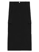 Relaxed Cargo Midi-Skirt
