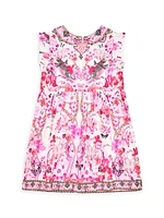 Little Girl's & Botanical Novella Sleeveless Dress
