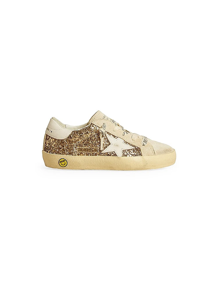 Baby Girl's, Little Girl's & Super Star Glitter Suede Sneakers