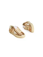 Baby Girl's, Little Girl's & Laminated Leather Platform Sneakers