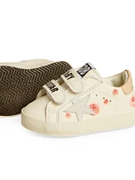 Baby Girl's School Leather Rose Sneakers